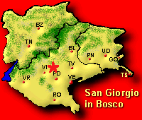 San Giorgio in Bosco - mappa triveneto