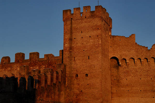 Tramonto invernale sulle Mura Medioevali di Cittadella
