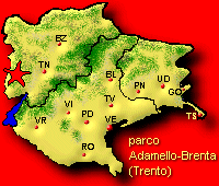 mappa ubicazione Parco Adamello-Brenta