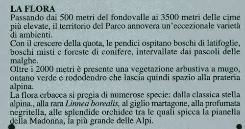 informazioni Parco Naturale Regionale Adamello-Brenta