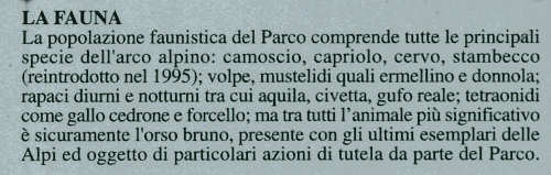 informazioni Parco Naturale Regionale Adamello-Brenta