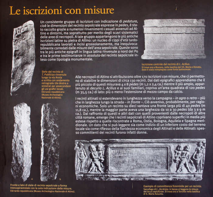 Altino in epoca romana, museo archeologico nazionale