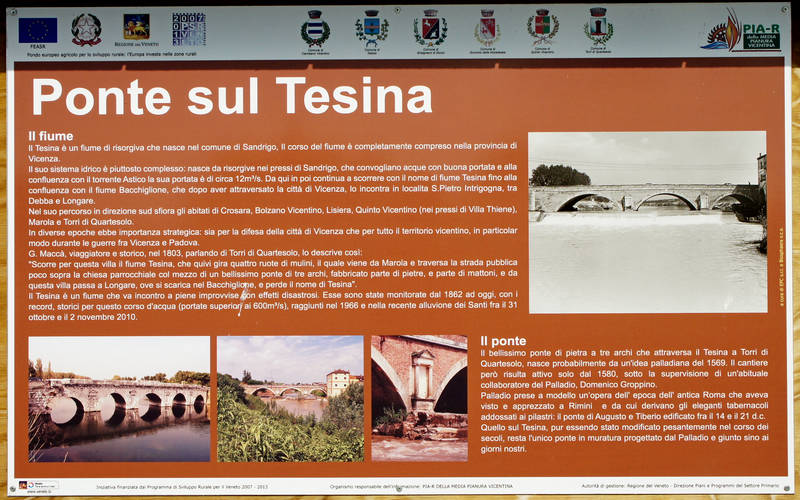 ponte palladiano sul fiume Tesina a Torri di Quartesolo
